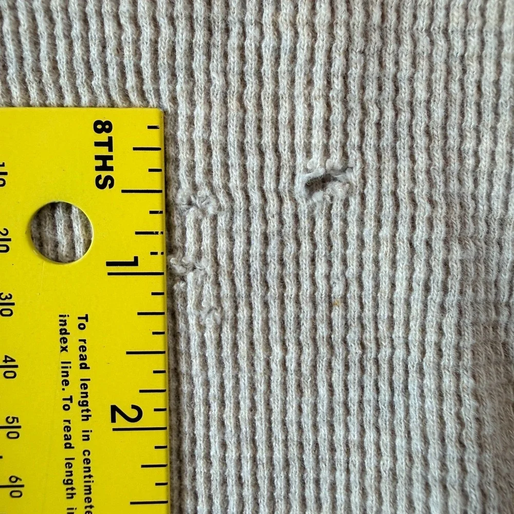 Polo‎ Ralph Lauren Shirt Mens X-Large Beige Waffle Knit Pony Logo Winter READ